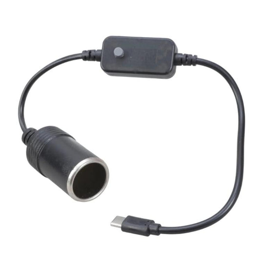 Cable de conversión de voltaje ajustable de 5V-20V de USB tipo C a toma de mechero, 0.3m, 1m, 2m, 3m