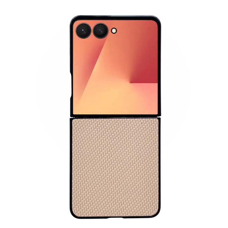 Weave Texture PU Hybrid PC Phone Case, For Galaxy Z Flip8 5G, For Samsung Galaxy Z Flip7 5G