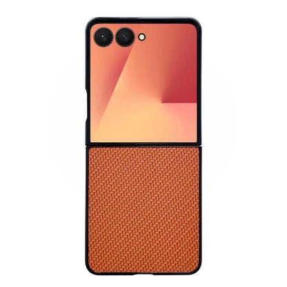Weave Texture PU Hybrid PC Phone Case, For Galaxy Z Flip8 5G, For Samsung Galaxy Z Flip7 5G