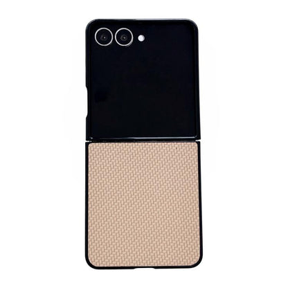 Weave Texture PU Hybrid PC Phone Case, For Galaxy Z Flip8 5G, For Samsung Galaxy Z Flip7 5G