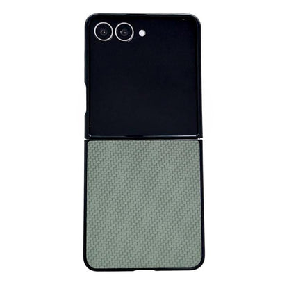 Weave Texture PU Hybrid PC Phone Case, For Galaxy Z Flip8 5G, For Samsung Galaxy Z Flip7 5G