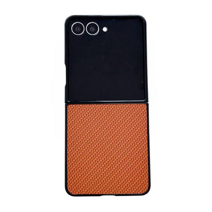 Weave Texture PU Hybrid PC Phone Case, For Galaxy Z Flip8 5G, For Samsung Galaxy Z Flip7 5G