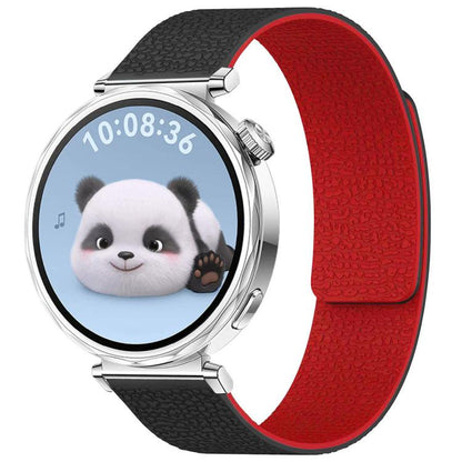 xDfind Flat Head Litchi Texture Magnetic Silicone Watch Band, 14mm, 18mm, 20mm, 22mm