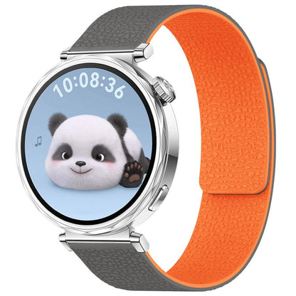 xDfind Flat Head Litchi Texture Magnetic Silicone Watch Band, 14mm, 18mm, 20mm, 22mm