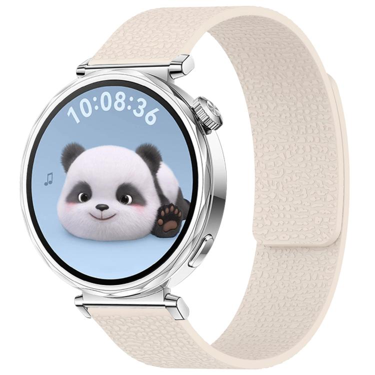 xDfind Flat Head Litchi Texture Magnetic Silicone Watch Band, 14mm, 18mm, 20mm, 22mm