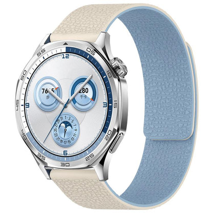 xDfind Flat Head Litchi Texture Magnetic Silicone Watch Band, 14mm, 18mm, 20mm, 22mm