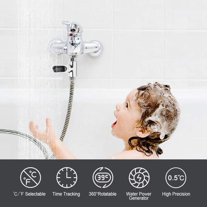 BD-LS-01 Second Generation LED Digital Display Shower Water Thermometer, Second Generation