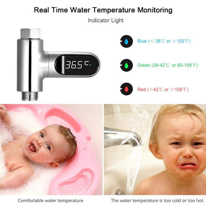 BD-LS-01 Second Generation LED Digital Display Shower Water Thermometer, Second Generation
