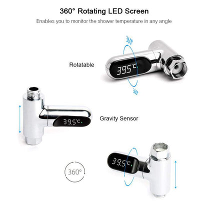 BD-LS-01 Second Generation LED Digital Display Shower Water Thermometer, Second Generation