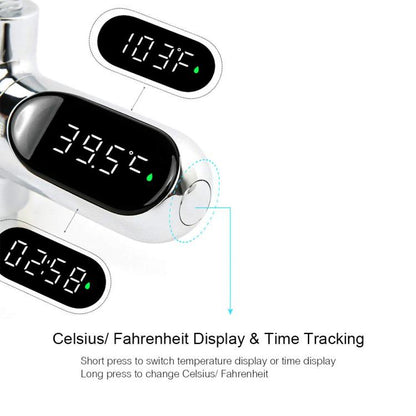 BD-LS-01 Second Generation LED Digital Display Shower Water Thermometer, Second Generation
