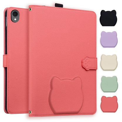Cat Skin-feel Litchi Leather Smart Tablet Case, For Samsung Galaxy Tab S10 Lite / S10 FE, For Samsung Galaxy Tab S11, For Samsung Galaxy Tab S10+ / S9+, For Samsung Galaxy Tab S10 / S9 / S9 FE