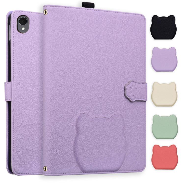 Cat Skin-feel Litchi Leather Smart Tablet Case, For Samsung Galaxy Tab S10 Lite / S10 FE, For Samsung Galaxy Tab S11, For Samsung Galaxy Tab S10+ / S9+, For Samsung Galaxy Tab S10 / S9 / S9 FE