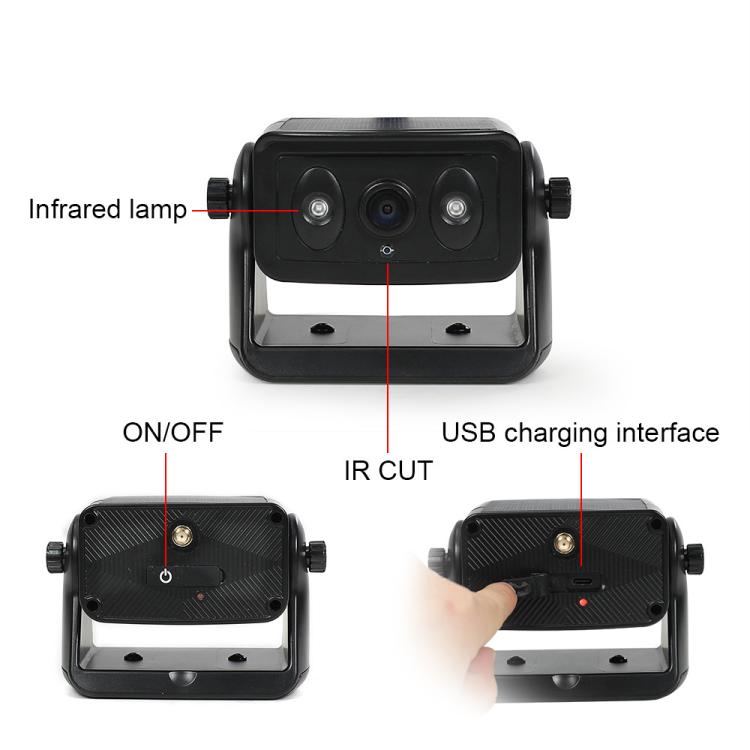 Magnetic Solar 2.4G Wireless WiFi Car Rear View Reversing Camera with Remote Control Switch, Car Rear View Reversing Camera