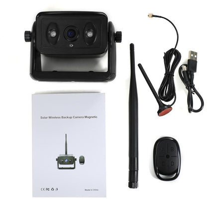 Magnetic Solar 2.4G Wireless WiFi Car Rear View Reversing Camera with Remote Control Switch, Car Rear View Reversing Camera