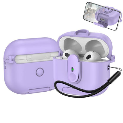 One-piece Holder Wireless Earphones Case with Lanyard, For AirPods 4, For AirPods Pro 2, For AirPods 3, For AirPods Pro, For AirPods 1 / 2