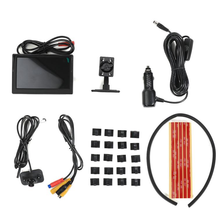 1080P 5 inch HD Display Screen Side Front Blind Spot Camera Image Assistance System Kit, Side Front Blind Spot Camera