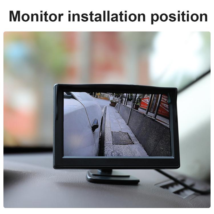 1080P 5 inch HD Display Screen Side Front Blind Spot Camera Image Assistance System Kit, Side Front Blind Spot Camera