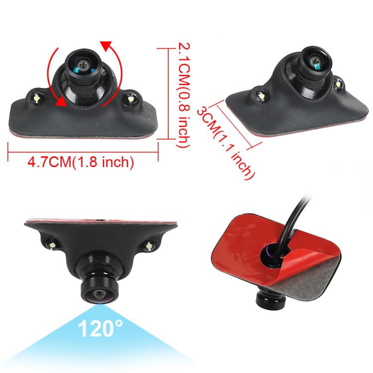 1080P 5 inch HD Display Screen Side Front Blind Spot Camera Image Assistance System Kit, Side Front Blind Spot Camera
