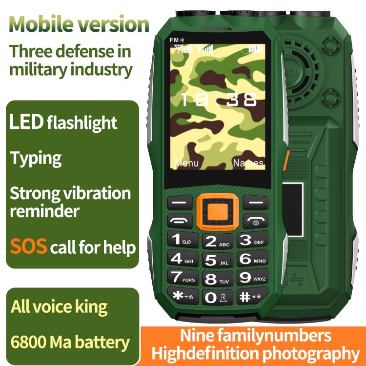 K6000 Keypad Phone, 2.8 inch, LED Flashlight, Big Keyboard, SOS, Network: 2G, Dual SIM