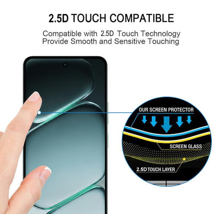 25pcs High Aluminum Full Screen Silk Printing Tempered Glass Film, For OnePlus Turbo 6X 5G, For OnePlus Nord CE6 Lite, For OnePlus Nord 5, For OnePlus Ace 5