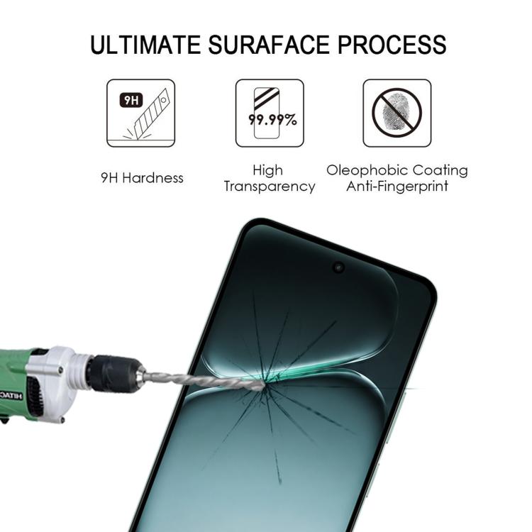 25 PCS/Pack High Aluminum Full Screen Silk Printing Tempered Glass Film, For OnePlus Turbo 6X 5G, For OnePlus Nord CE6 Lite, For OnePlus Nord 5, For OnePlus Nord CE5, For OnePlus Ace 5