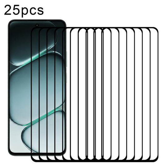 25 PCS/Pack High Aluminum Full Screen Silk Printing Tempered Glass Film, For OnePlus Turbo 6X 5G, For OnePlus Nord CE6 Lite, For OnePlus Nord 5, For OnePlus Nord CE5, For OnePlus Ace 5