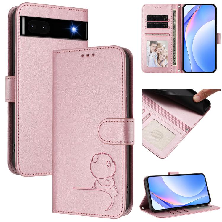 Litter Panda Embossing RFID Leather Phone Case with Lanyard, For Google Pixel 11 Pro XL, For Google Pixel 11 Pro / 11, For Google Pixel 10 Pro XL / 9 Pro XL, For Google Pixel 10 / 10 Pro, For Google Pixel 9a, For Google Pixel 9 / 9 Pro                 ...