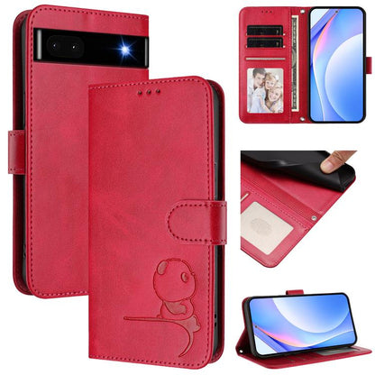 Litter Panda Embossing RFID Leather Phone Case with Lanyard, For Google Pixel 11 Pro XL, For Google Pixel 11 Pro / 11, For Google Pixel 10 Pro XL / 9 Pro XL, For Google Pixel 10 / 10 Pro, For Google Pixel 9a, For Google Pixel 9 / 9 Pro                 ...