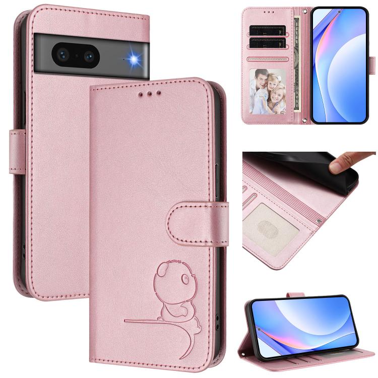 Litter Panda Embossing RFID Leather Phone Case with Lanyard, For Google Pixel 11 Pro XL, For Google Pixel 11 Pro / 11, For Google Pixel 10 Pro XL / 9 Pro XL, For Google Pixel 10 / 10 Pro, For Google Pixel 9a, For Google Pixel 9 / 9 Pro                 ...