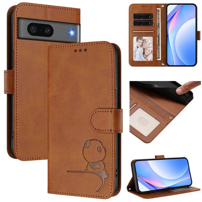 Litter Panda Embossing RFID Leather Phone Case with Lanyard, For Google Pixel 11 Pro XL, For Google Pixel 11 Pro / 11, For Google Pixel 10 Pro XL / 9 Pro XL, For Google Pixel 10 / 10 Pro, For Google Pixel 9a, For Google Pixel 9 / 9 Pro                 ...