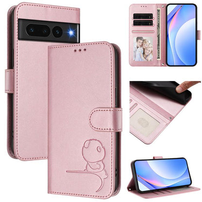 Litter Panda Embossing RFID Leather Phone Case with Lanyard, For Google Pixel 11 Pro XL, For Google Pixel 11 Pro / 11, For Google Pixel 10 Pro XL / 9 Pro XL, For Google Pixel 10 / 10 Pro, For Google Pixel 9a, For Google Pixel 9 / 9 Pro                 ...
