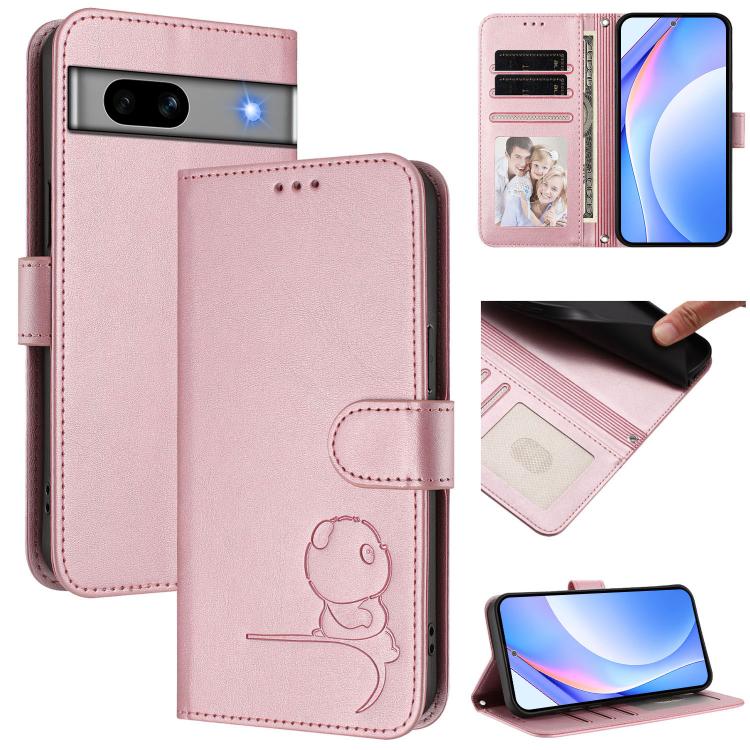 Litter Panda Embossing RFID Leather Phone Case with Lanyard, For Google Pixel 11 Pro XL, For Google Pixel 11 Pro / 11, For Google Pixel 10 Pro XL / 9 Pro XL, For Google Pixel 10 / 10 Pro, For Google Pixel 9a, For Google Pixel 9 / 9 Pro                 ...