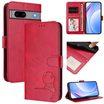 Litter Panda Embossing RFID Leather Phone Case with Lanyard, For Google Pixel 11 Pro XL, For Google Pixel 11 Pro / 11, For Google Pixel 10 Pro XL / 9 Pro XL, For Google Pixel 10 / 10 Pro, For Google Pixel 9a, For Google Pixel 9 / 9 Pro                 ...