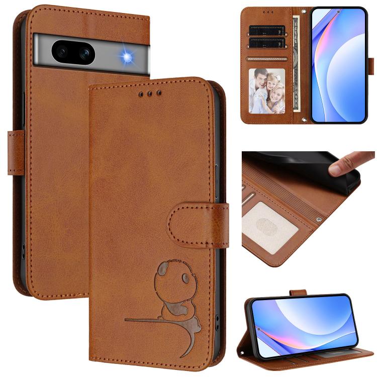 Litter Panda Embossing RFID Leather Phone Case with Lanyard, For Google Pixel 11 Pro XL, For Google Pixel 11 Pro / 11, For Google Pixel 10 Pro XL / 9 Pro XL, For Google Pixel 10 / 10 Pro, For Google Pixel 9a, For Google Pixel 9 / 9 Pro                 ...