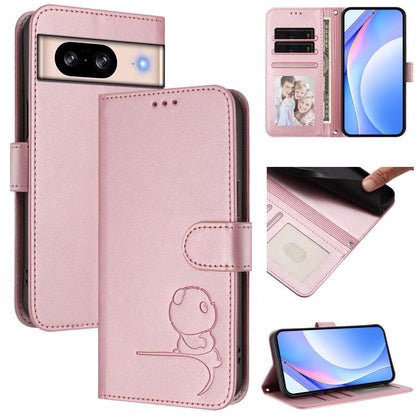 Litter Panda Embossing RFID Leather Phone Case with Lanyard, For Google Pixel 11 Pro XL, For Google Pixel 11 Pro / 11, For Google Pixel 10 Pro XL / 9 Pro XL, For Google Pixel 10 / 10 Pro, For Google Pixel 9a, For Google Pixel 9 / 9 Pro                 ...
