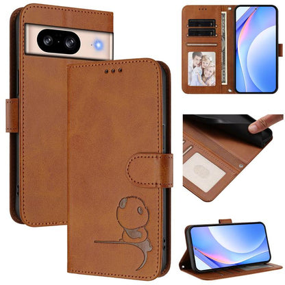 Litter Panda Embossing RFID Leather Phone Case with Lanyard, For Google Pixel 11 Pro XL, For Google Pixel 11 Pro / 11, For Google Pixel 10 Pro XL / 9 Pro XL, For Google Pixel 10 / 10 Pro, For Google Pixel 9a, For Google Pixel 9 / 9 Pro                 ...