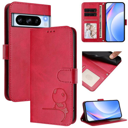 Litter Panda Embossing RFID Leather Phone Case with Lanyard, For Google Pixel 11 Pro XL, For Google Pixel 11 Pro / 11, For Google Pixel 10 Pro XL / 9 Pro XL, For Google Pixel 10 / 10 Pro, For Google Pixel 9a, For Google Pixel 9 / 9 Pro                 ...