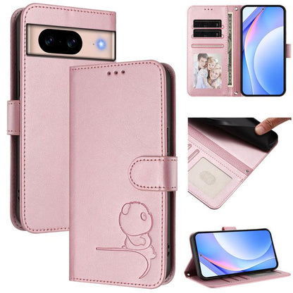 Litter Panda Embossing RFID Leather Phone Case with Lanyard, For Google Pixel 11 Pro XL, For Google Pixel 11 Pro / 11, For Google Pixel 10 Pro XL / 9 Pro XL, For Google Pixel 10 / 10 Pro, For Google Pixel 9a, For Google Pixel 9 / 9 Pro                 ...