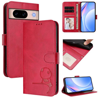 Litter Panda Embossing RFID Leather Phone Case with Lanyard, For Google Pixel 11 Pro XL, For Google Pixel 11 Pro / 11, For Google Pixel 10 Pro XL / 9 Pro XL, For Google Pixel 10 / 10 Pro, For Google Pixel 9a, For Google Pixel 9 / 9 Pro                 ...