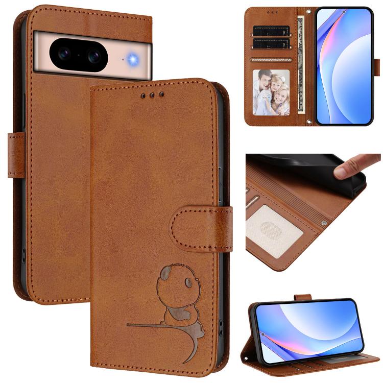 Litter Panda Embossing RFID Leather Phone Case with Lanyard, For Google Pixel 11 Pro XL, For Google Pixel 11 Pro / 11, For Google Pixel 10 Pro XL / 9 Pro XL, For Google Pixel 10 / 10 Pro, For Google Pixel 9a, For Google Pixel 9 / 9 Pro                 ...