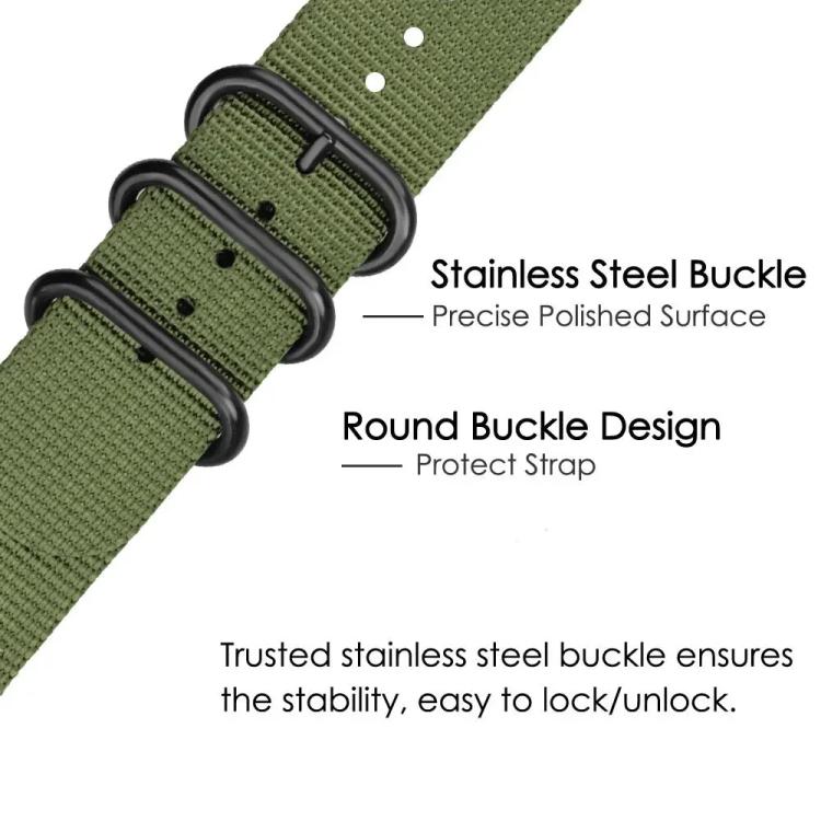 xDfind Ring Buckle Nylon Canvas Watch Band, 18mm, 22mm, 20mm, 24mm