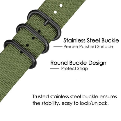 xDfind Ring Buckle Nylon Canvas Watch Band, 18mm, 22mm, 20mm, 24mm