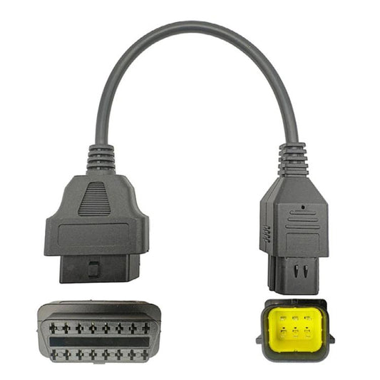 كابل محول OBD2 للدراجات النارية من 6 دبابيس إلى 16 دبوسًا، كابل تشخيصي، لهوسكفارنا