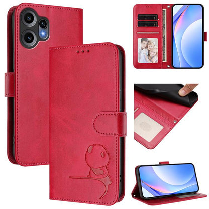 Litter Panda Embossing RFID Leather Phone Case with Lanyard, For Nothing Phone 4a Pro, For Nothing Phone 4a, For Nothing CMF Phone 2 Pro, For Nothing Phone 3a, For Nothing Phone 3a Pro, For Nothing CMF Phone 1, For Nothing Phone 2a