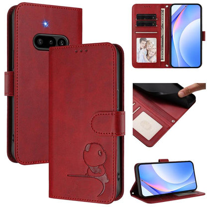 Litter Panda Embossing RFID Leather Phone Case with Lanyard, For Nothing Phone 4a Pro, For Nothing Phone 4a, For Nothing CMF Phone 2 Pro, For Nothing Phone 3a, For Nothing Phone 3a Pro, For Nothing CMF Phone 1, For Nothing Phone 2a