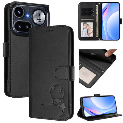 Litter Panda Embossing RFID Leather Phone Case with Lanyard, For Nothing Phone 4a Pro, For Nothing Phone 4a, For Nothing CMF Phone 2 Pro, For Nothing Phone 3a, For Nothing Phone 3a Pro, For Nothing CMF Phone 1, For Nothing Phone 2a