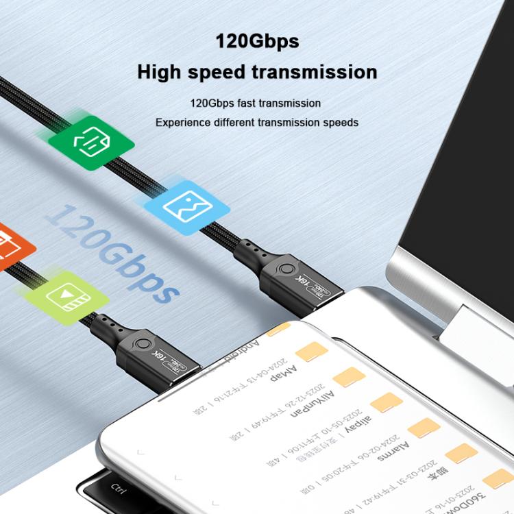 DOONJIEY DJUSB519GR 120Gbps Type-C 16K HD Projection Conversion Cable, DJUSB519GR