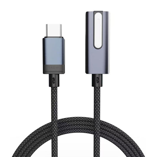 Câble de charge à courbure latérale magnétique Type-C vers Magsafe 3 de 140W, longueur : 2m, courbure latérale