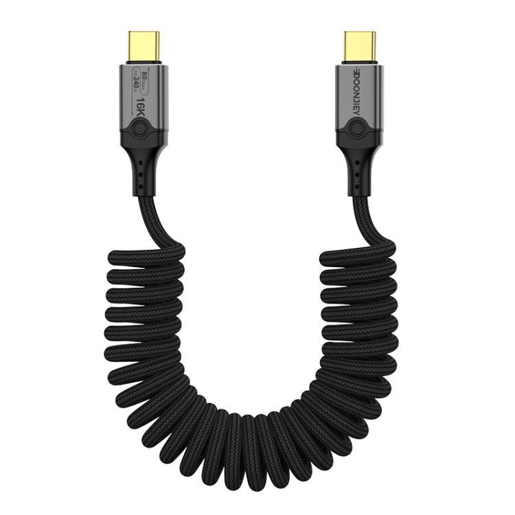 DOONJIEY DJUSB510GR 80Gbps Type-C 16K HD Projection Spring Conversion Cable, DJUSB510GR