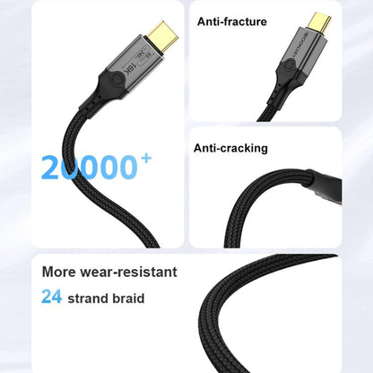 DOONJIEY DJUSB510GR 80Gbps Type-C 16K HD Projection Spring Conversion Cable, DJUSB510GR